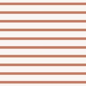 Thin stripes - terracotta