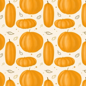 Thanksgiving pattern with pumpkins for kitchen tablecloth