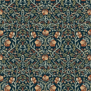 Arts & Craft - Liberty Style floral blue
