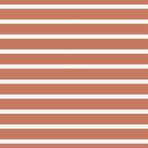 Thick stripes - terracotta