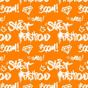 Graffiti - urban street style - orange