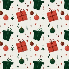 Christmas gifts pattern for wrapping