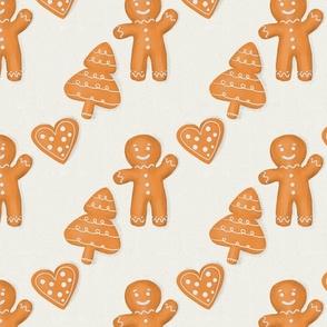 Gingerbread man, christmas pattern, cookies