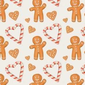 Gingerbread man, christmas pattern, cookies