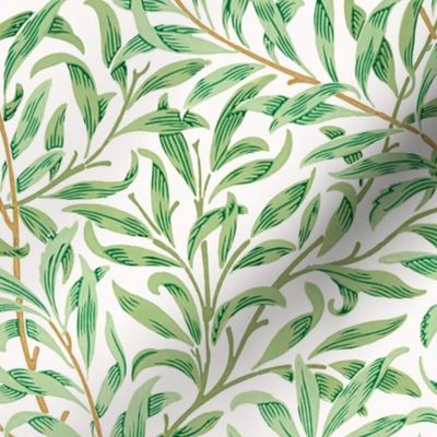 Willow Bough by William Morris - SMALL - offwhite  antiqued art nouveau art deco background