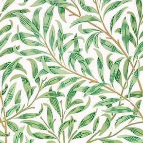 Willow Bough by William Morris - SMALL - offwhite  antiqued art nouveau art deco background