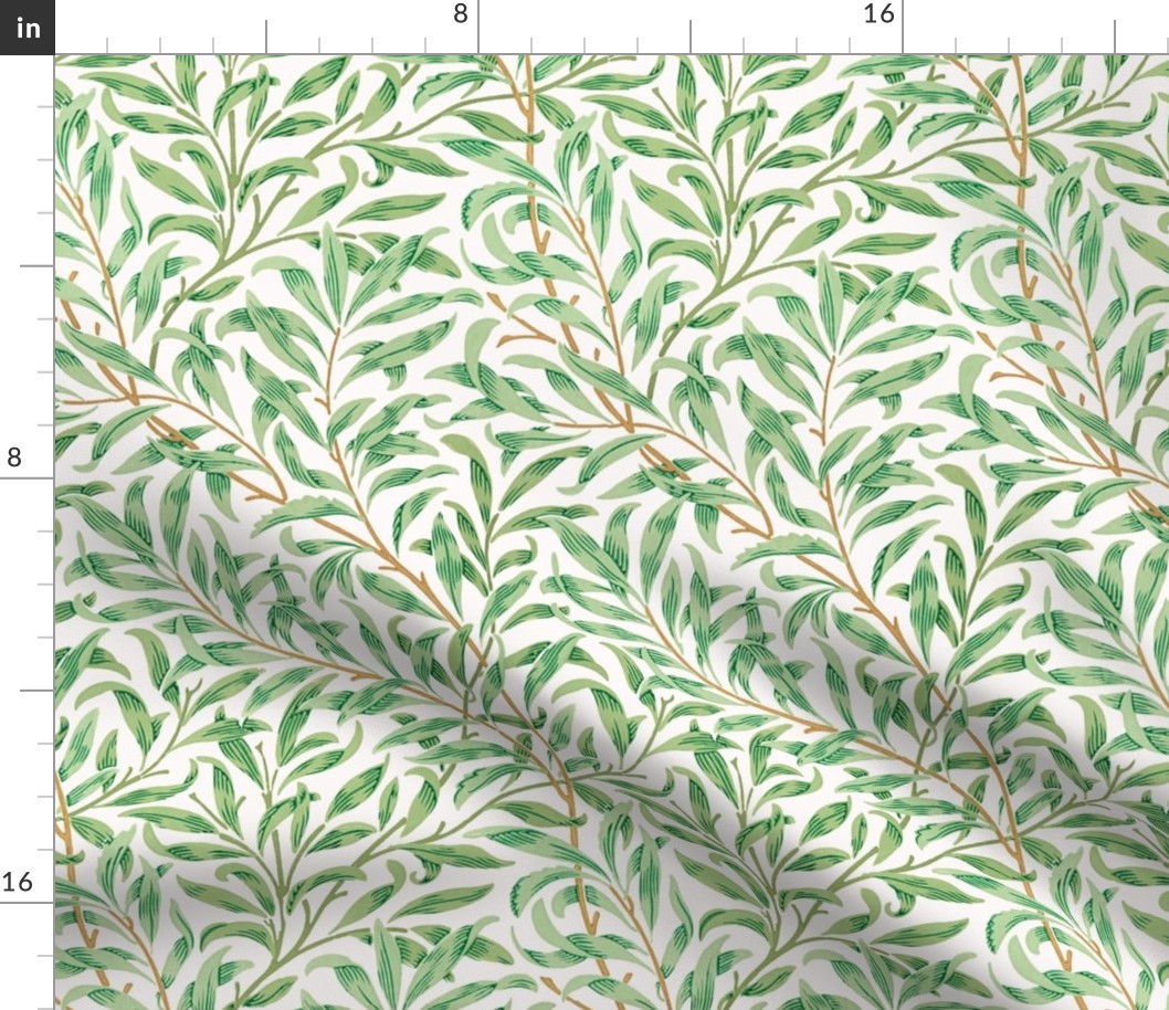 Willow Bough by William Morris - SMALL - offwhite  antiqued art nouveau art deco background