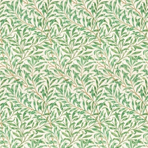 Willow Bough by William Morris - SMALL - original  antiqued art nouveau art deco cream background - Leaves 