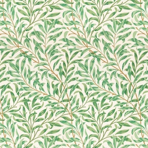 Willow Bough by William Morris - MEDIUM - original antiqued art nouveau art deco, cream background