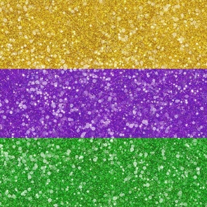 Mardi Gras Faux Glitter Stripes -- Mardi Gras Purple, Green, Yellow Gold Color Faux Glitter, Glitter Print -- 43.57in x 18in repeat -- 201dpi (75% of Full Scale)