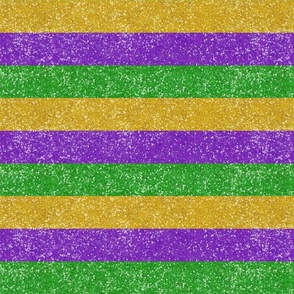 Mardi Gras Faux Glitter Stripes -- Mardi Gras Purple, Green, Yellow Gold Color Faux Glitter, Glitter Print -- 14.52in x 6in repeat -- 603dpi (25% of Full Scale)