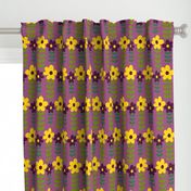 Yellow and burgundy flowers - Large scale