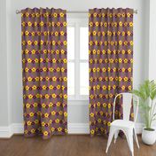 Yellow and burgundy flowers - Large scale