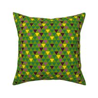 Green, yellow, burgundy and pink triangles - Small scale