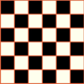 Black and White with Red Checkers
