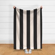 Black and White Stripe 6"