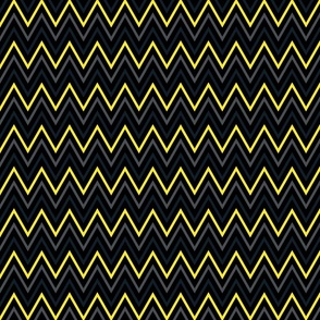 Grey and yellow chevron - Medium scale