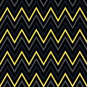 Grey and yellow chevron - Large scale