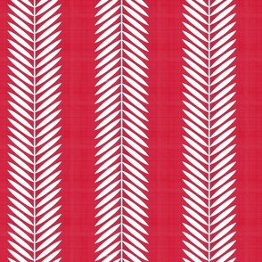 Laurel Leaf Red and White