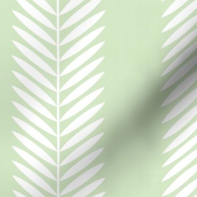 Laurel Leaf Soft Green and White