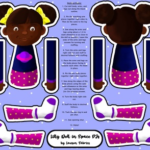 Lilly Doll in Space Pajamas Cut and Sew Doll