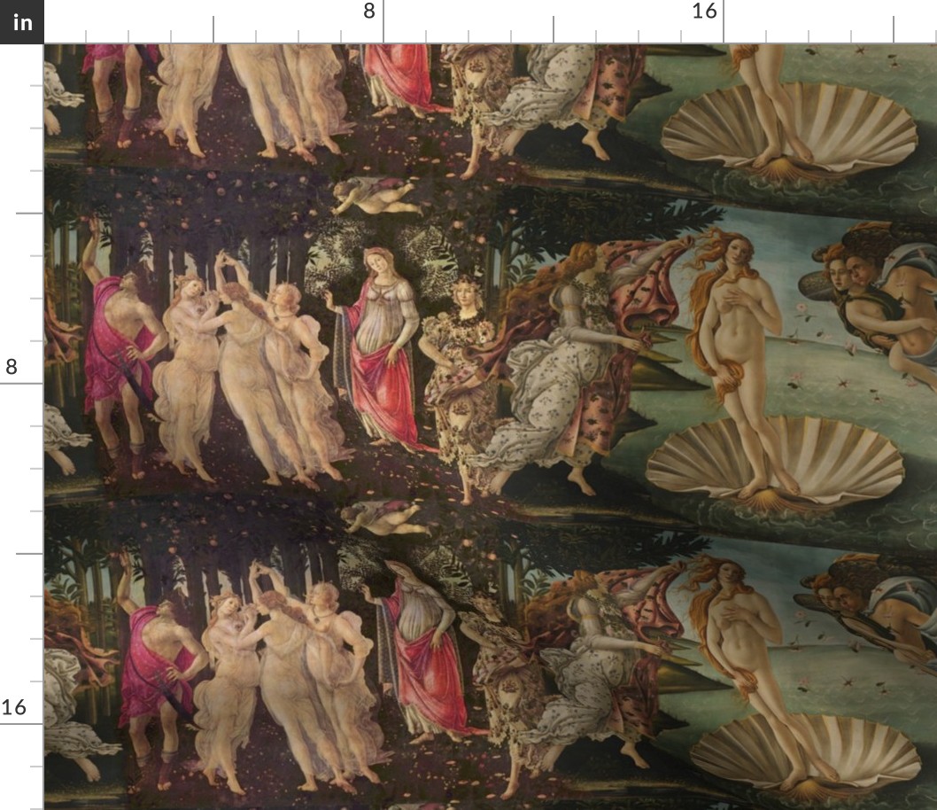 Botticelli Birth of Venus and Primavera 8 inch