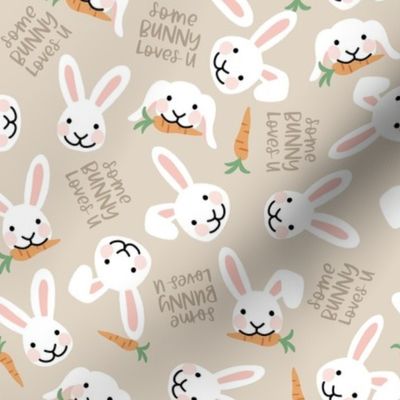 Some Bunny Loves You - Beige, Medium Scale
