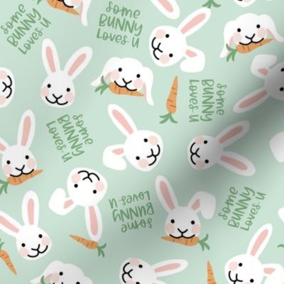 Some Bunny Loves You - Mint Green, Medium Scale