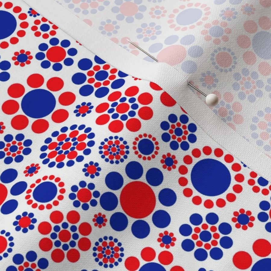 202 Red and Blue Dots on White