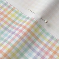 Pastel Rainbow Gingham - Tiny Scale