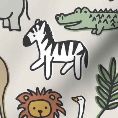 Safari Animals - Multi-color - Jumbo scale