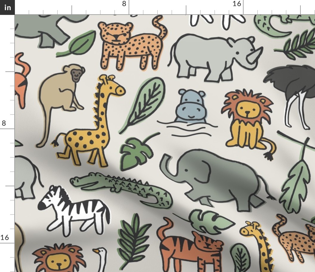 Safari Animals - Multi-color - Jumbo scale