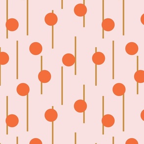 Sticks & Stones Abstract Lg | Orange + Pink