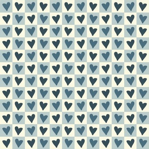 cute hearts blue and ivory TerriConradDesigns