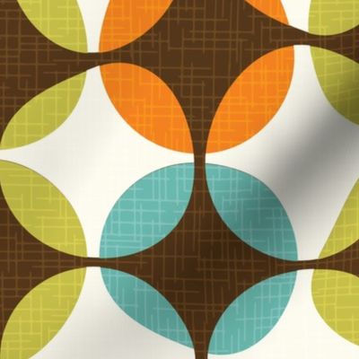 Retro Atomic Teak Danish Modern Starbursts Mid-Century Modern Pattern