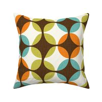 Retro Atomic Teak Danish Modern Starbursts Mid-Century Modern Pattern