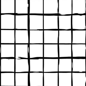 (large scale) grid hand drawn black stripes