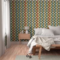 1960s Retro Atomic Modern Abstract Shapes Mid-Century Modern Pattern