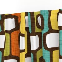 1960s Retro Atomic Modern Abstract Shapes Mid-Century Modern Pattern