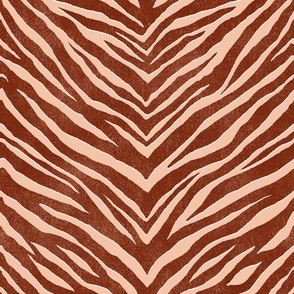 Zebra Stripe - extra large - rust and terracotta