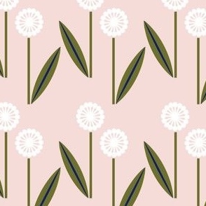 cute weed design on pink background