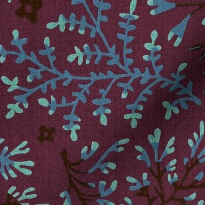 Random Forest Folk Felt - plum