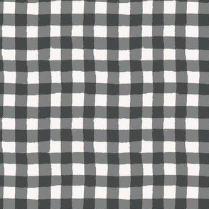 Gingham large - charcoal