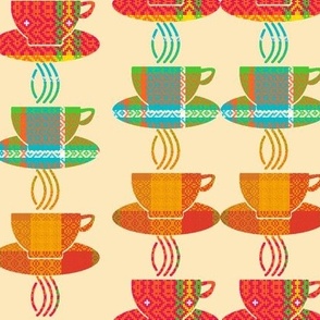Coffee Cups Made in Tartan  small