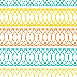 1960s Retro Mod Circle Shapes Mid-Century Modern Pattern