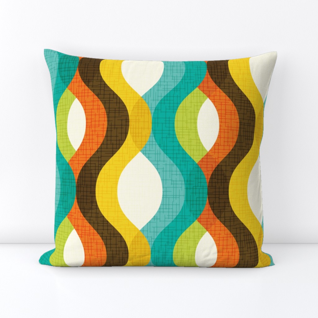 1960s Retro Atomic Mod Abstract Shapes Mid-Century Modern Pattern