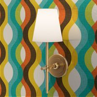 1960s Retro Atomic Mod Abstract Shapes Mid-Century Modern Pattern