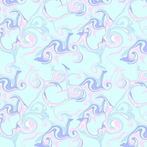 Marble 60s twist soft blue pink periwinkle purple by Jac Slade