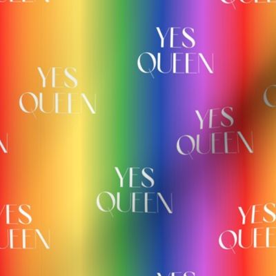 Yes Queen love on pride rainbow flag lgbtq design 