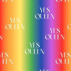 Yes Queen love on pride rainbow flag lgbtq design 